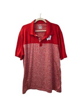 Fanatics University of Wisconsin Badgers Polo Shirt Size 2XL